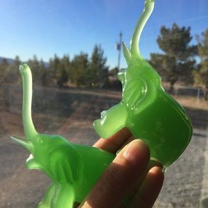 VINTAGE JADE ELEPHANTS